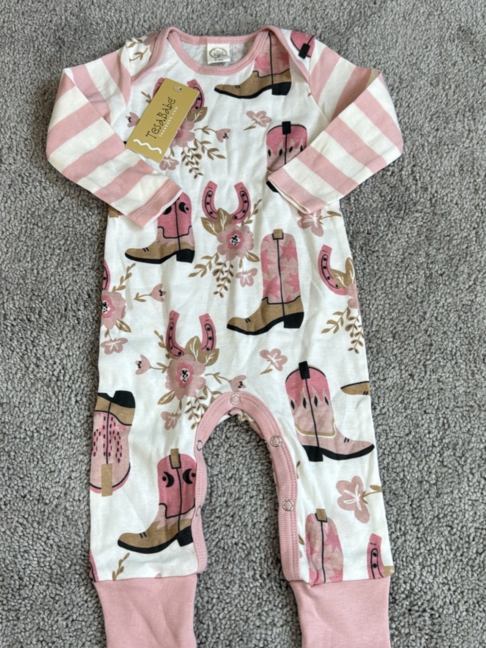 Tesa Babe Western Cowgirl Boots cotton romper